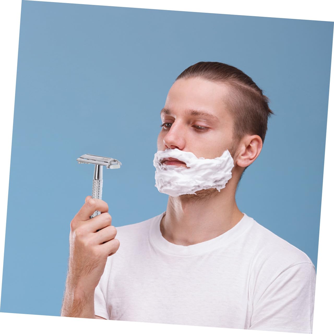 DOITOOL 2 Pezzi Rasoi Da Barba Stile Antico Per Uomo Rasoio Manuale Vintage Rasoio A Doppia Faccia