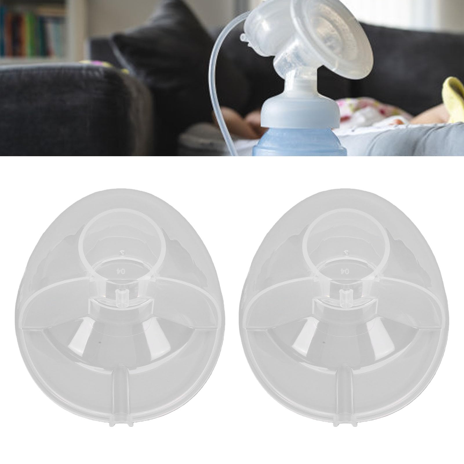 FTVOGUE 2 Pezzi M5 Coppe per Tiralatte Indossabili 160ml Collettore di Latte Materno Coppe per Tiralatte di Ricambio per Indossabile M5