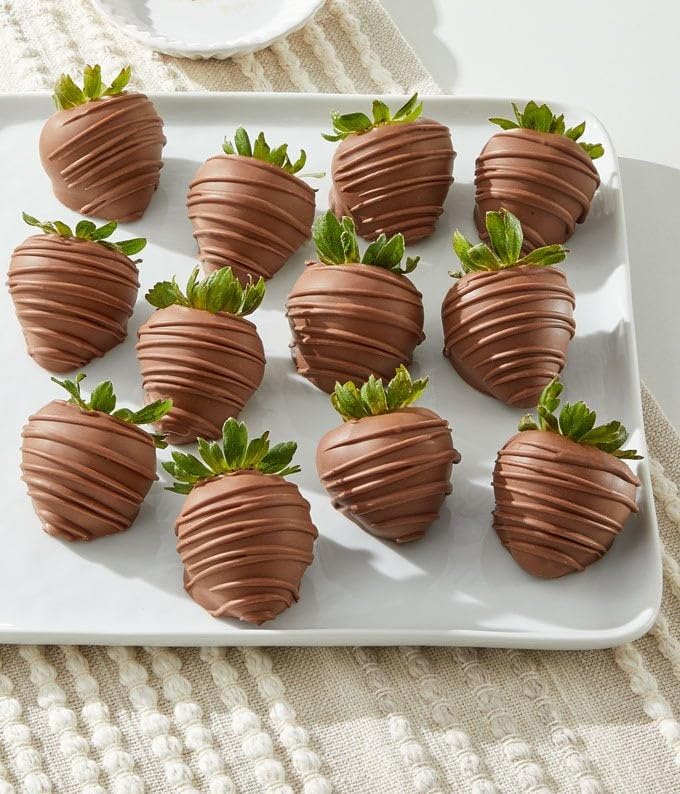 From You Flowers - Belgian Milk Chocolate Covered Strawberries - 12 Pieces for Birthday, Anniversary, Get Well or Celebration