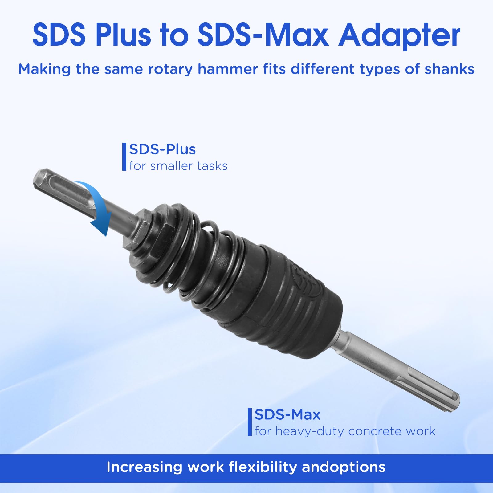 Adaptateur SDS-PLUS Vers SDS-MAX - Convertisseur De Mandrin Pour Perceuses à Percussion