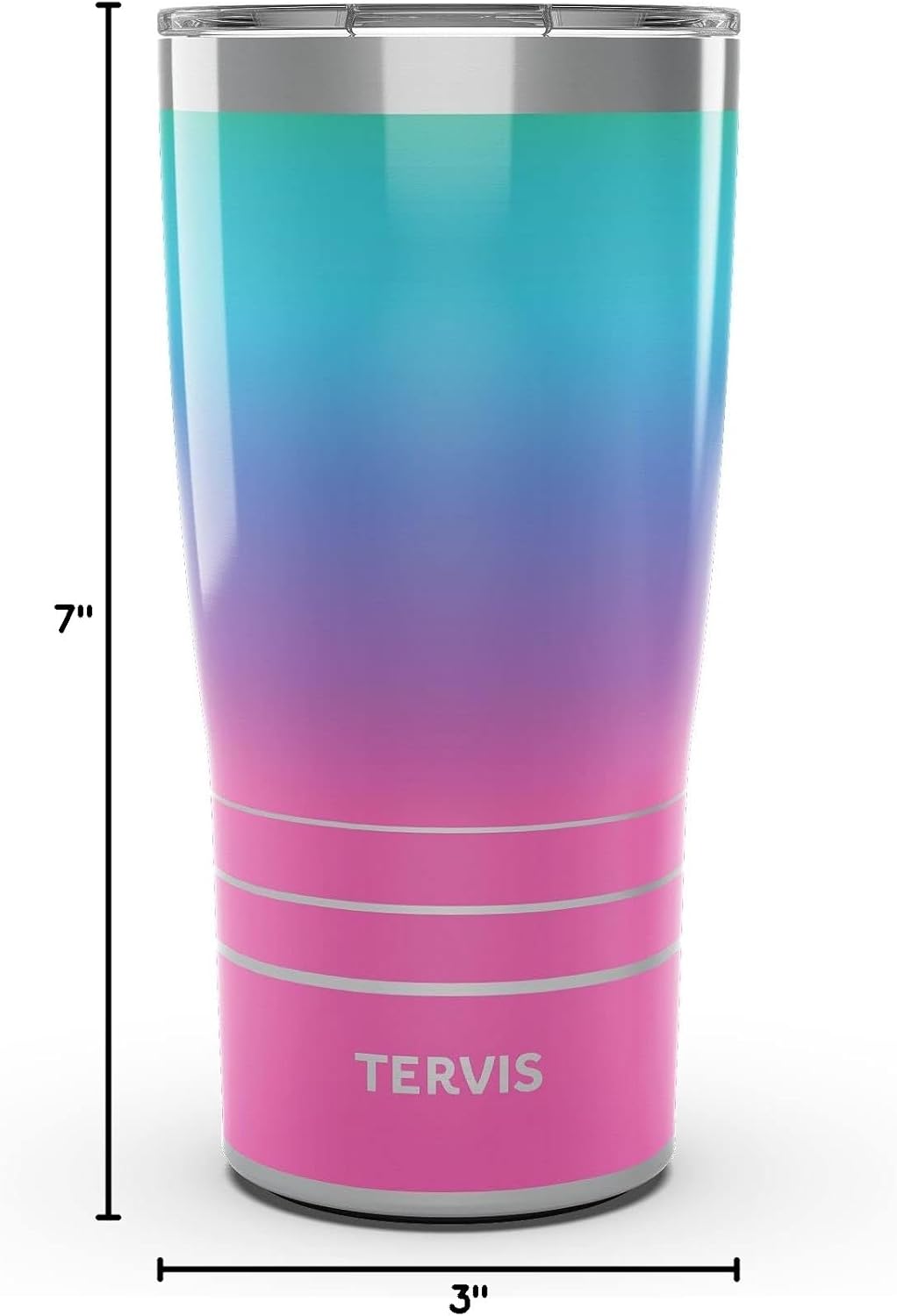 Tervis Traveler Blue Raspberry Ombre Triple Walled Insulated Tumbler Travel Cup Keeps Drinks Cold & Hot, 20oz, Stainless Steel - Image 9