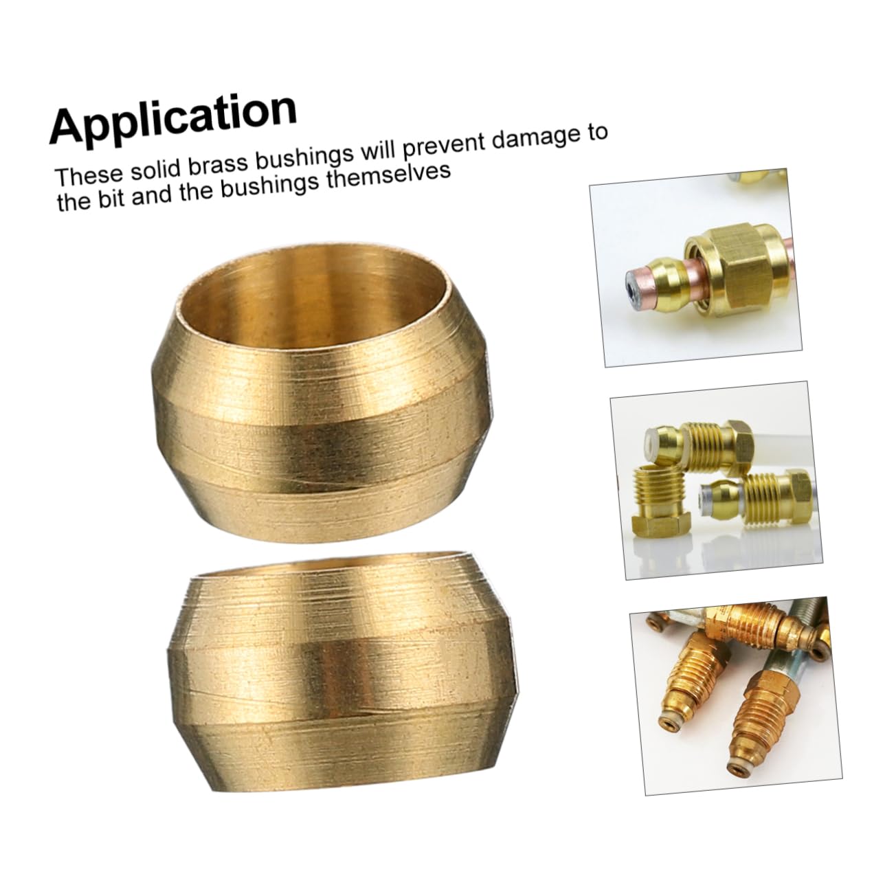 KICHOUSE 25pcs Brass Oil Cores Tubing Accessories Compression Sleeve Fittings for Bearings Hinges Wear Strips