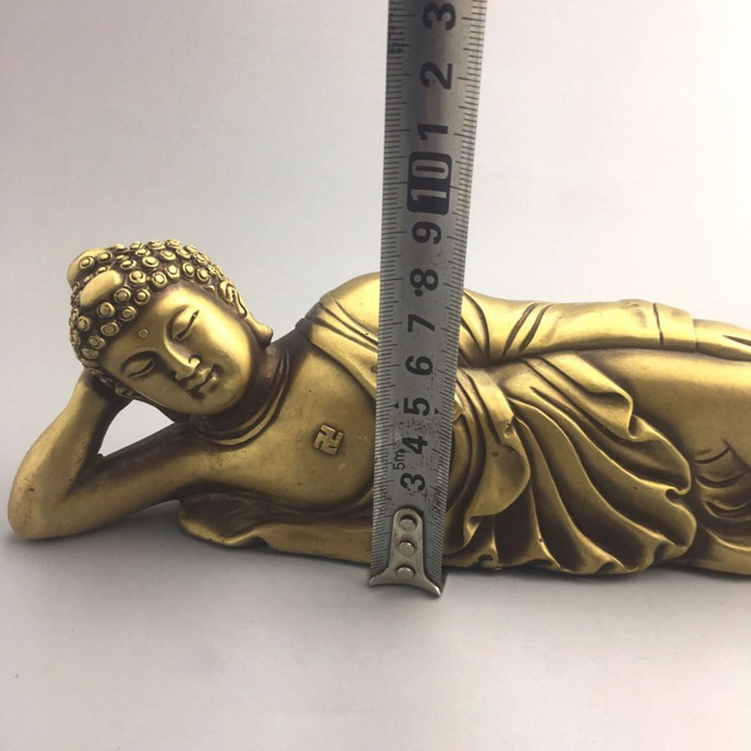 Amazon｜仏像【釈迦如来涅槃像】28cm 真鍮像 仏教美術品 仏陀彫刻
