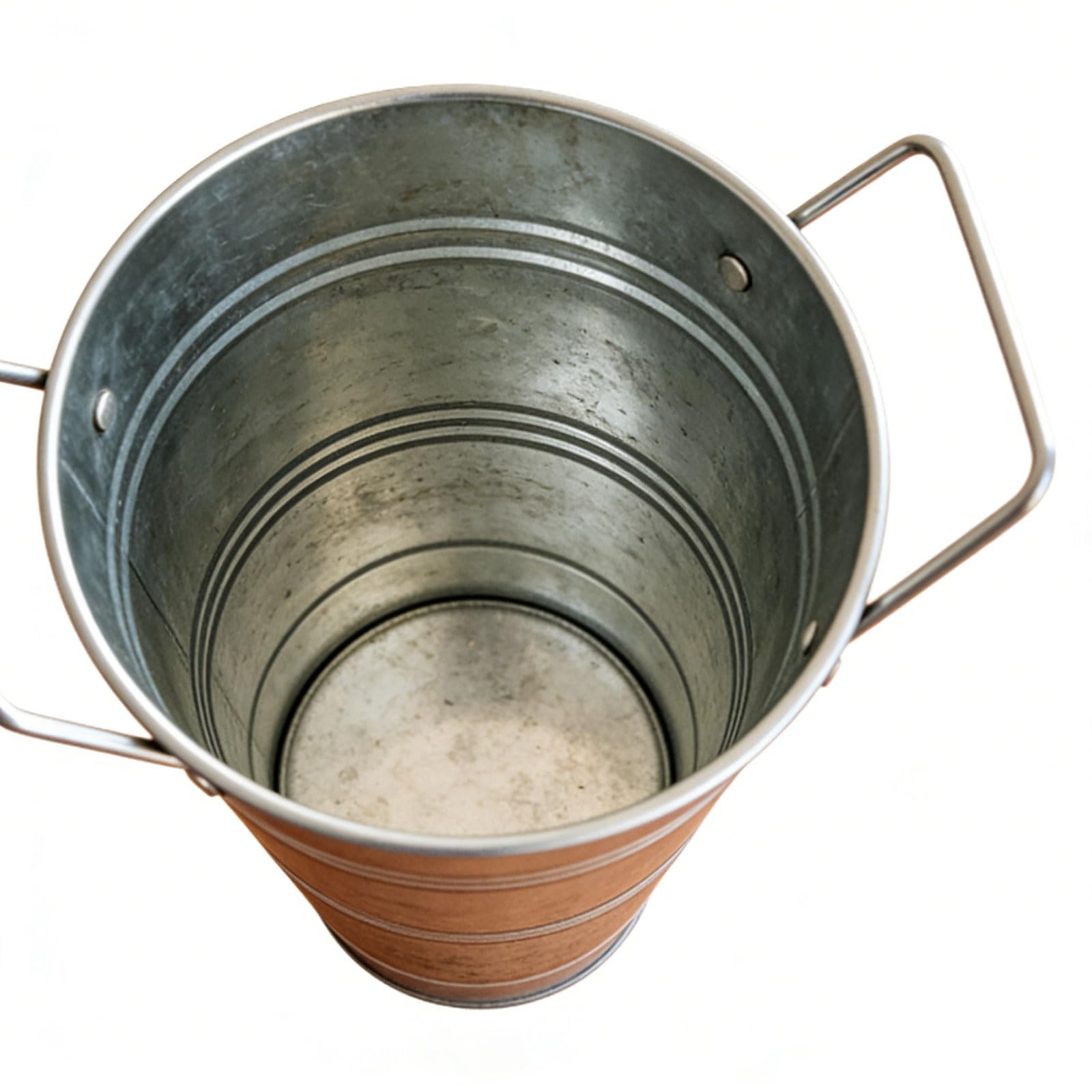 Galvanized Metal Vases for Flower Farmhouse Decorative Flower Bucket with Handle Rustics French Tin Planter Bucket French Vases with Handle