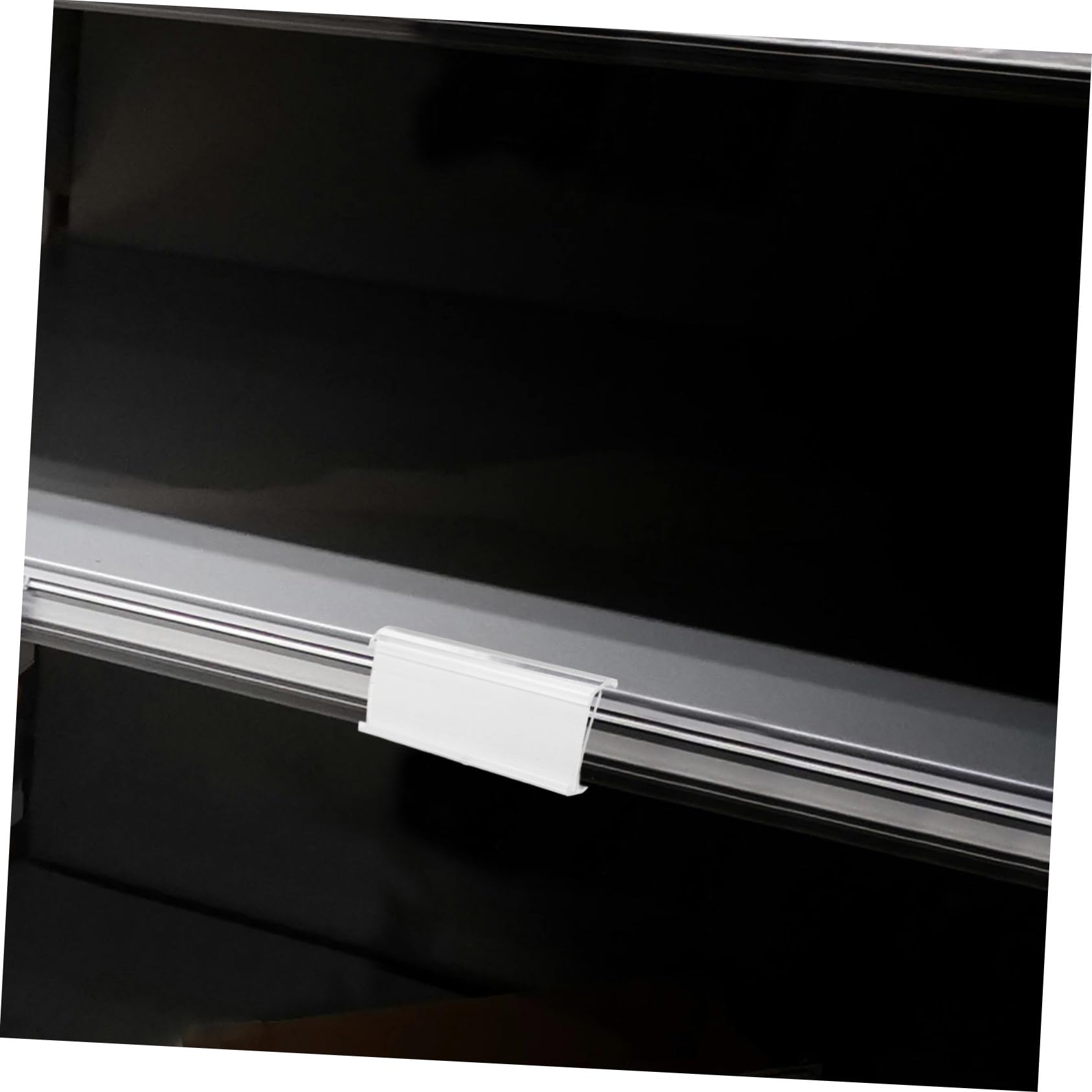 HOMSFOU 100 pezzi Portaprezzi con Clip Supporto Cartellini Resistente per Scaffali Negozi Etichette Riutilizzabile Facile Installare