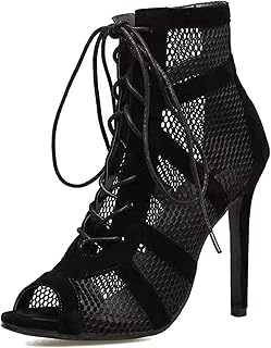 ラテンアメリカンダンスブーツ、ヒールダンスブーツ、社交サルサダンスアンクルブーツ、魚口付きサマーアンクルブーツ、レディースラテンサルサブーツ、グレース、初心者向け社交パフォーマンス