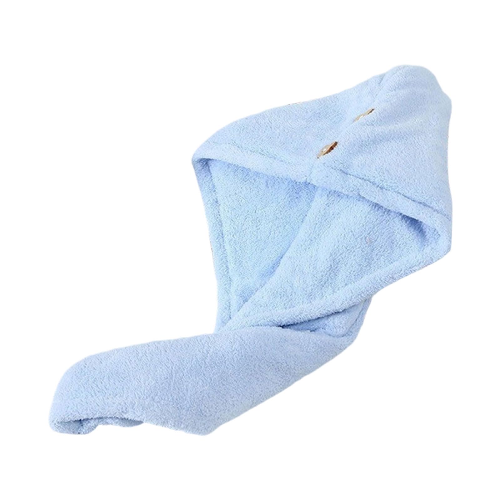 bayicie Microfiber Hair Drying Towel, Ultra Absorbent Hair Towel Wrap with Button, Quick Dry Head Towel Turban for Women
