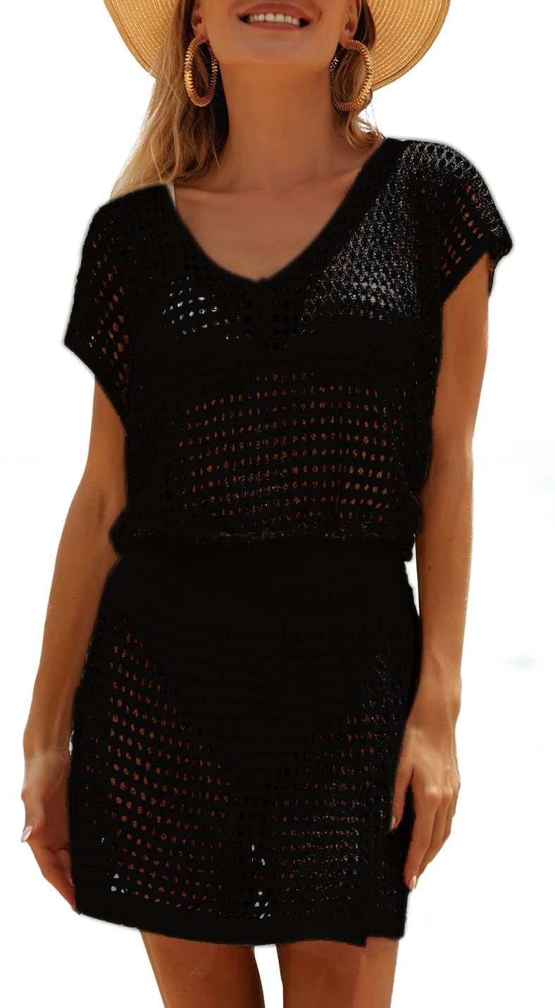 JFAN Mujeres Bikini Cover Up Vestido de Playa de Verano Traje de Baño de Playa Traje de Baño Cubrir Vestido