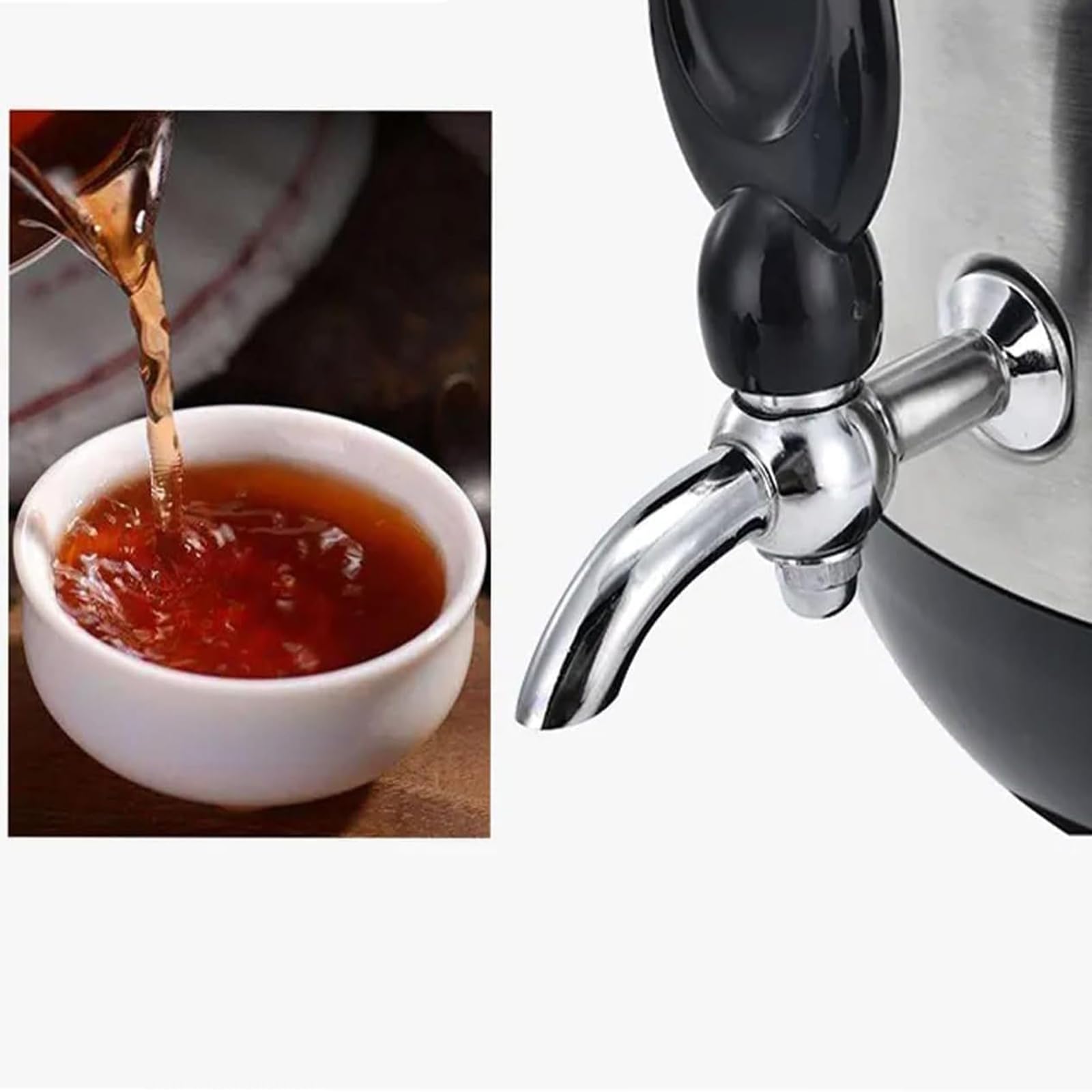 2000 W elektryczny turecki czajniczek, 3 l czajniczek ze stali nierdzewnej, 1 l ceramiczny czajnik, elektryczny samowar z funkcją utrzymywania ciepła, do kawy i aromatycznej herbaty.
