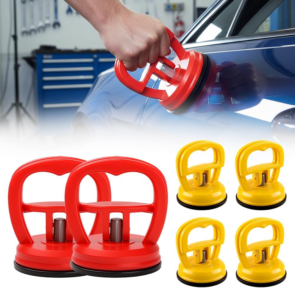 Car Dent Puller Dent Remover Tool for Car, 3 Pack Suction Cup for Car Dent Repair Kit, Paintless Dent Removal Kit for Auto Body Door Ding, Hood, Bumper, Trunk, Screen, Object Moving (6)