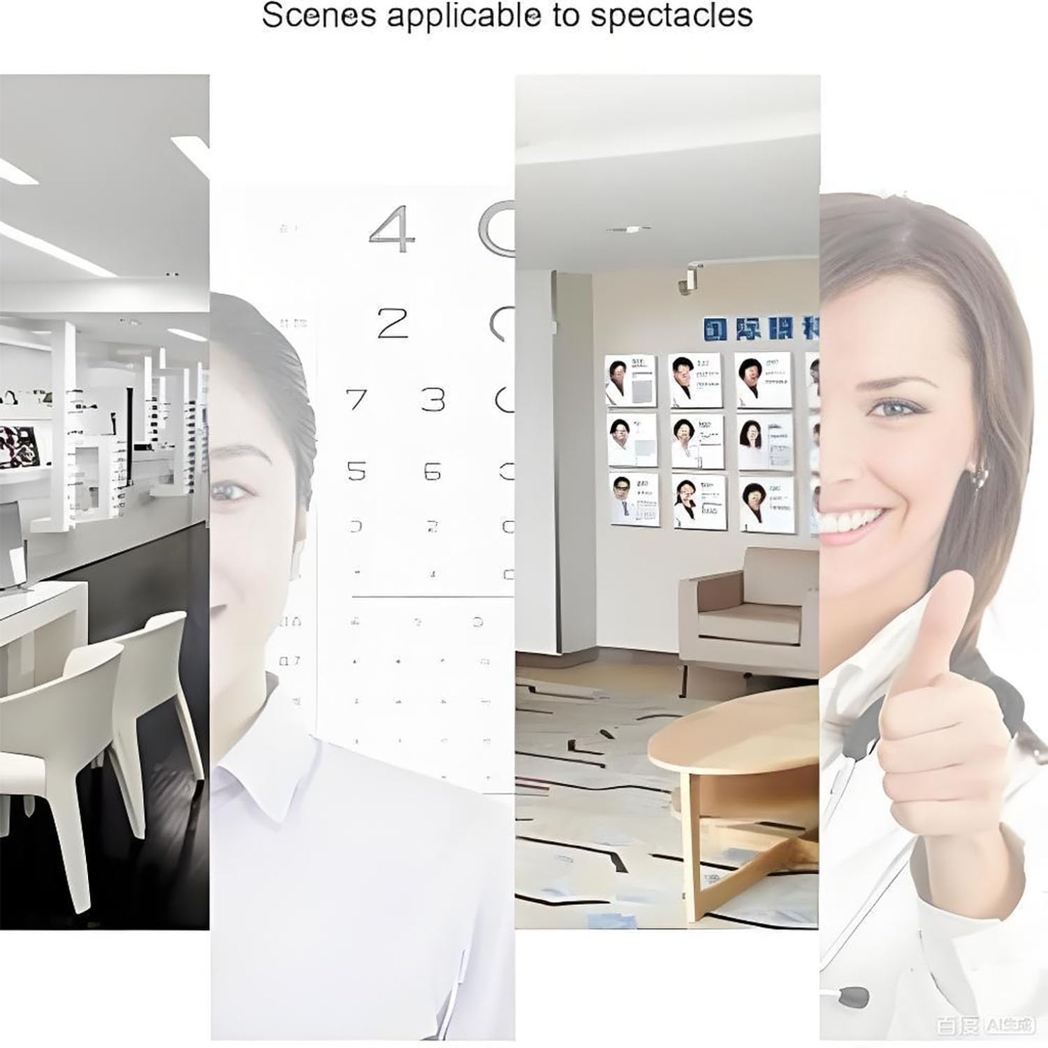 Pupilómetro digital óptico y probador de visión - Equipo oftálmico con distancia interpupilar 50mm-80mm, potencia de lente esférica +16.75D a -19.00D para hospitales y centros de atención de la visión