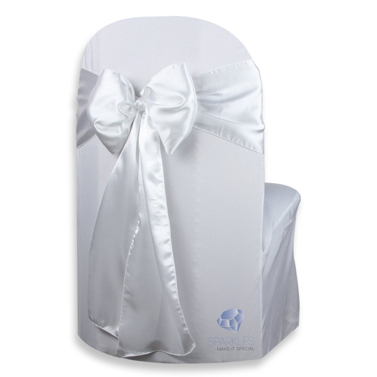 White Satin Chair Covers All Chairs