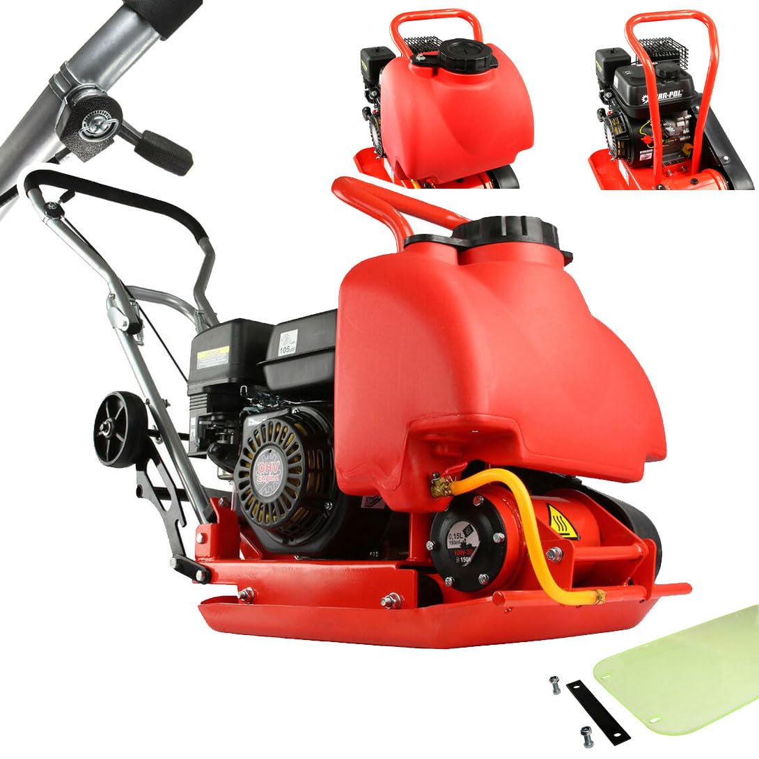 IMJ-Global Compattatore Compattatrice a Scoppio | 82 kg | 5,8 CV | Forza Centrifuga 13 KN | Piastra 540x420 mm Spessore 12 mm | profondità di Compattazione 30 cm | Frequenza di Vibrazioni 5500 VPM