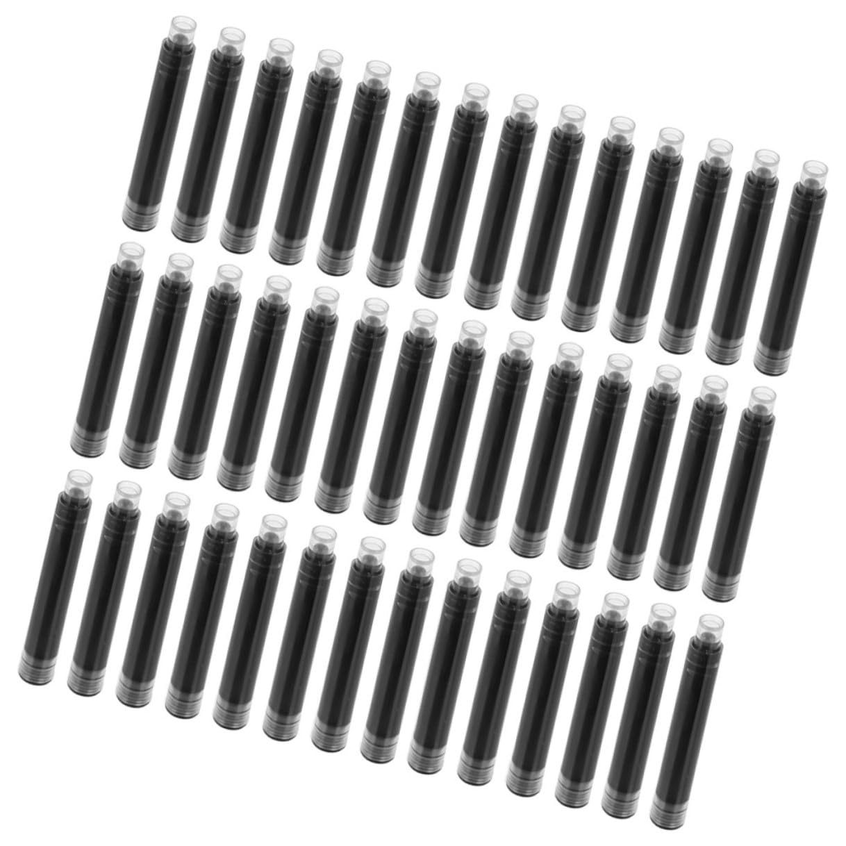200 Pezzi Refill Inchiostro per Penne Stilografiche Nere Ricariche Pratiche e Compatibili per Uso Ufficio e Scuola
