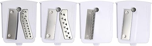 Paquete de 4 cuchillas prémium para espiralizador Brieftons de 5 cuchillas (BR-5B-02), espiralizador Brieftons de 7 cuchillas y espiralizador