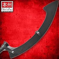 Vista 4 de Honshu Khopesh - Hoja de acero inoxidable 7Cr13 de 19 1/2 pulgadas, mango de nailon moldeado por inyección, espada de estilo egipcio, cubierta