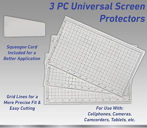 Miniatura 2 de 3 protectores de pantalla universales de 5 pulgadas para cámaras digitales, videocámaras y teléfonos celulares. Para Pentax, Nikon, Sony, JVC,