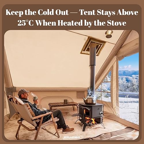 Miniatura 5 de Refugio inflable de lujo de 11 con toldo desmontable, cabina de aire Oxford impermeable para 4 a 8 personas, tienda de campaña familiar inflable de