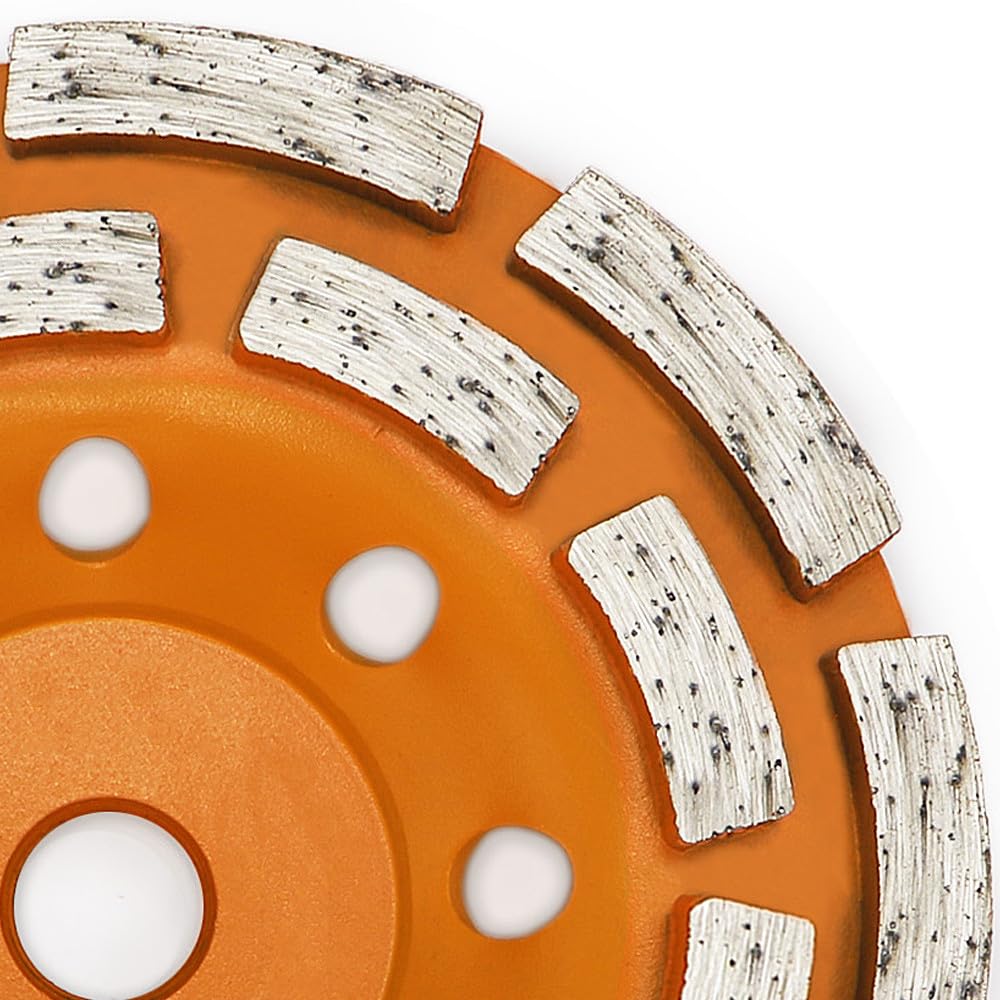 szt. 4'' 4,5'' 5'' 7'' Diamentowa dwurzędowa ściernica garnkowa do betonu, muru, granitu i marmuru, tarcze szlifierskie, 1 szt. 115 mm, 1