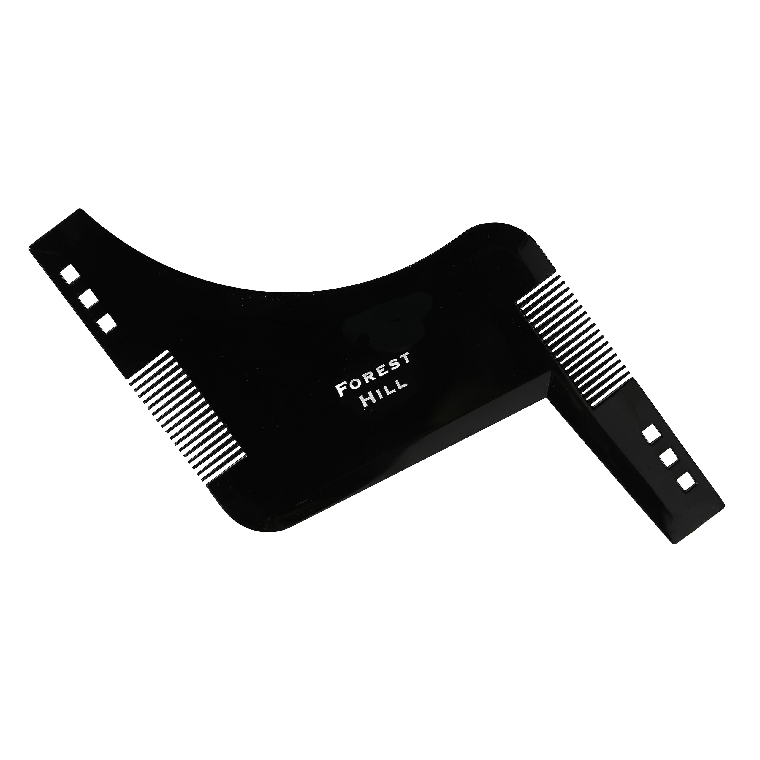 Forest Hill Black Premium Beard Shaper Comb Plus Beard Shaping Template For Home & Salon Use, Curve Cut, Step Cut, Neckline & Sideburns, Ideal For Gifting Purpose, Beard Styling Tool For Men & Boys