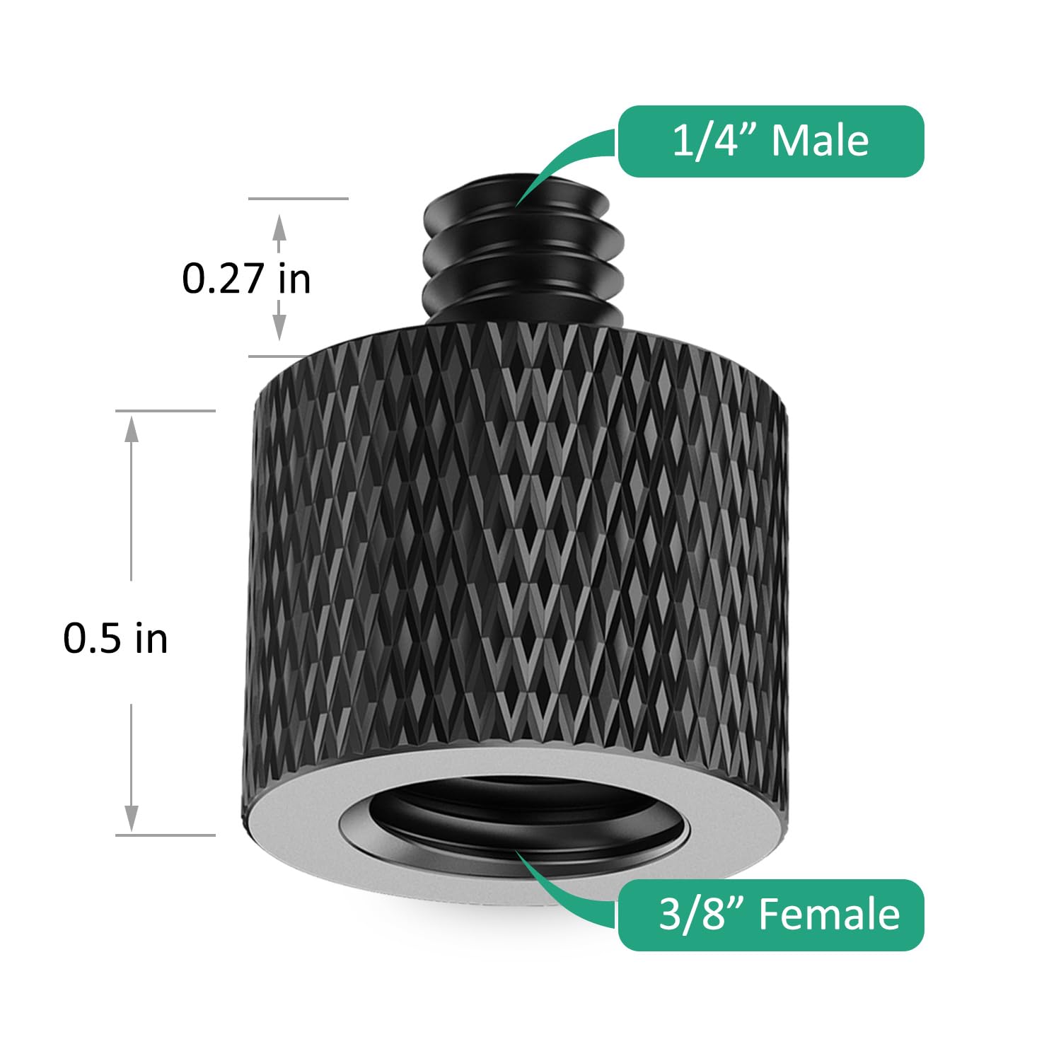4 Pièces Adaptateur de Vis de Caméra Filetage 1/4" Femelle à 3/8" Mâle et 3/8" Femelle à 1/4" Mâle Adaptateurs Trépied de Microphone pour Trépied de Caméra, Monopode, Support de Mic
