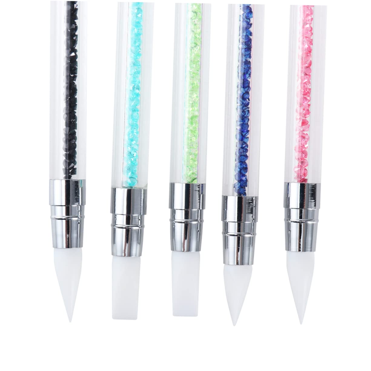 Healeved 15 Pezzi Strumenti Per Nail Art Penna Gel Con Manico in Strass Acrilico Non-design Per Smalto Per Unghie
