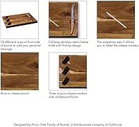 Vista 9 de PICNIC TIME NCAA NCAA - Juego de tablas de cortar y herramientas de queso de acacia Delio unisex para adultos