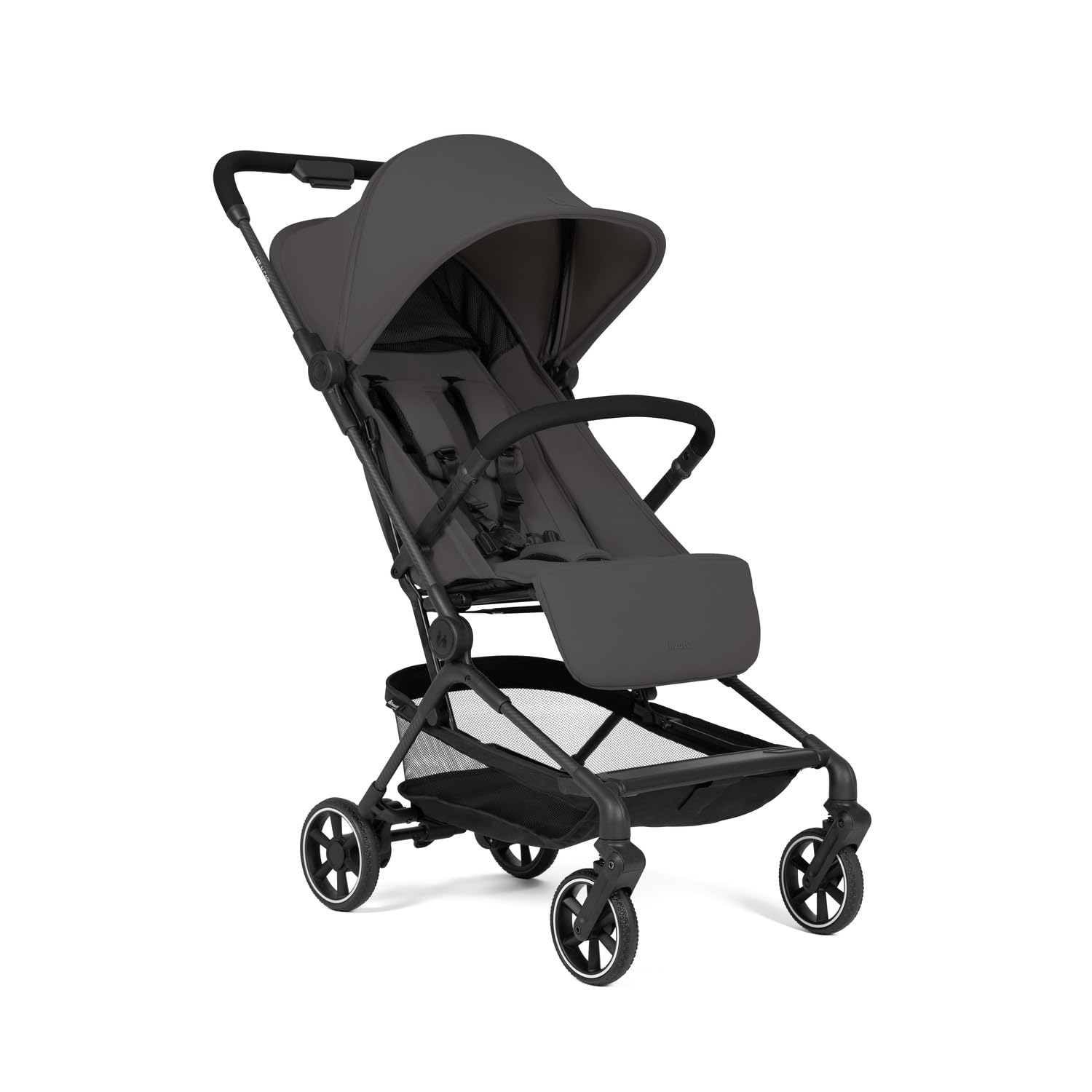 Hauck Lite N Care Ultraleichter Carbon City- & Reisebuggy, Klein Faltbar IATA-konform, Liegefunktion bis 22 kg, UPF 50+, Dark Anthracite