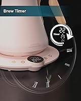 Vista 6 de Gooseneck Electric Kettle with ±1℉ Temperature Control for Pour Over Coffee & Tea, Quick Heating, BPA-Free Stainless Steel, Built-in Brew Timer