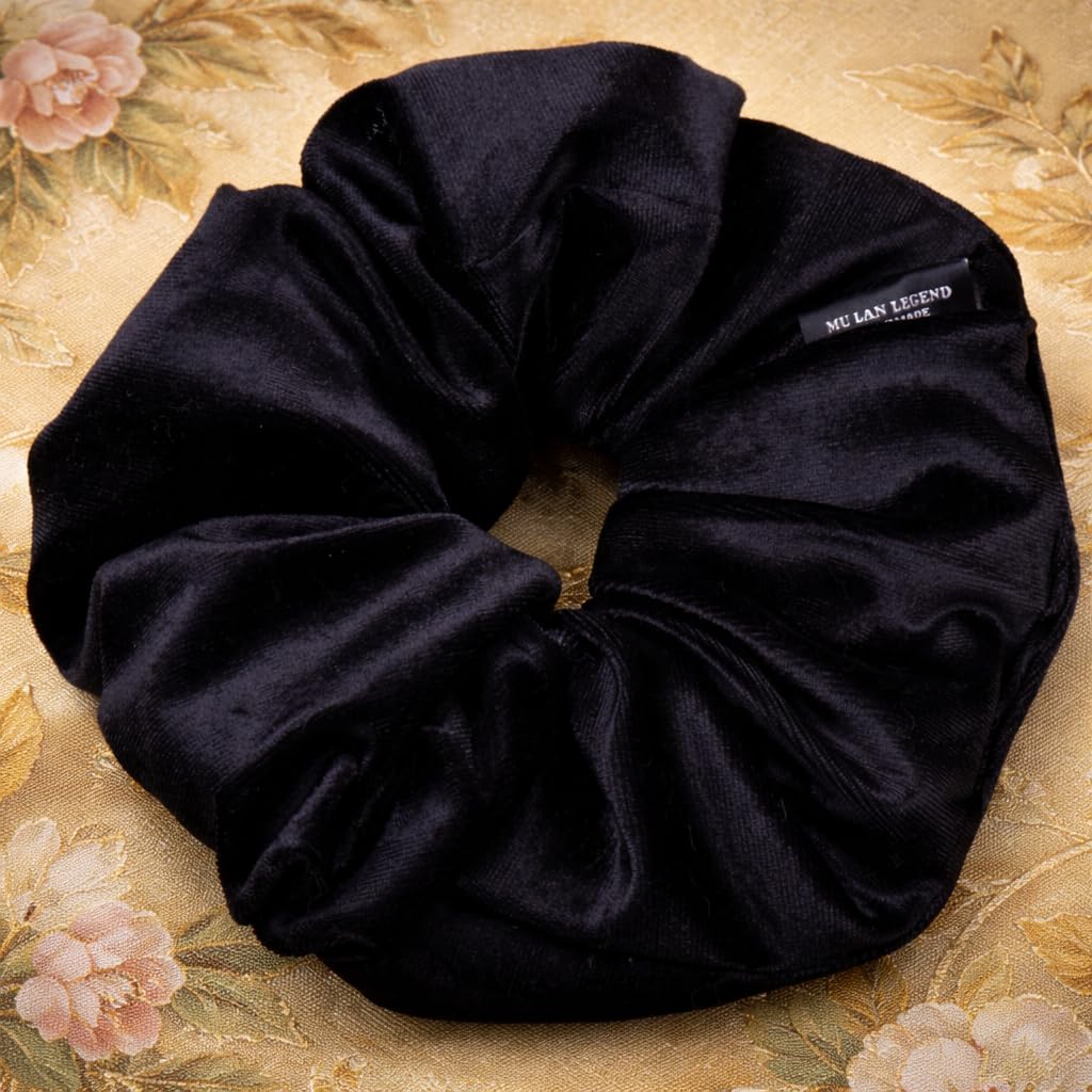 Mu Lan Scrunchie Shaper | Non-Slip Anti-Slip Hair Volumizer | Handmade Under Scarf Shawl Hijab (Black)