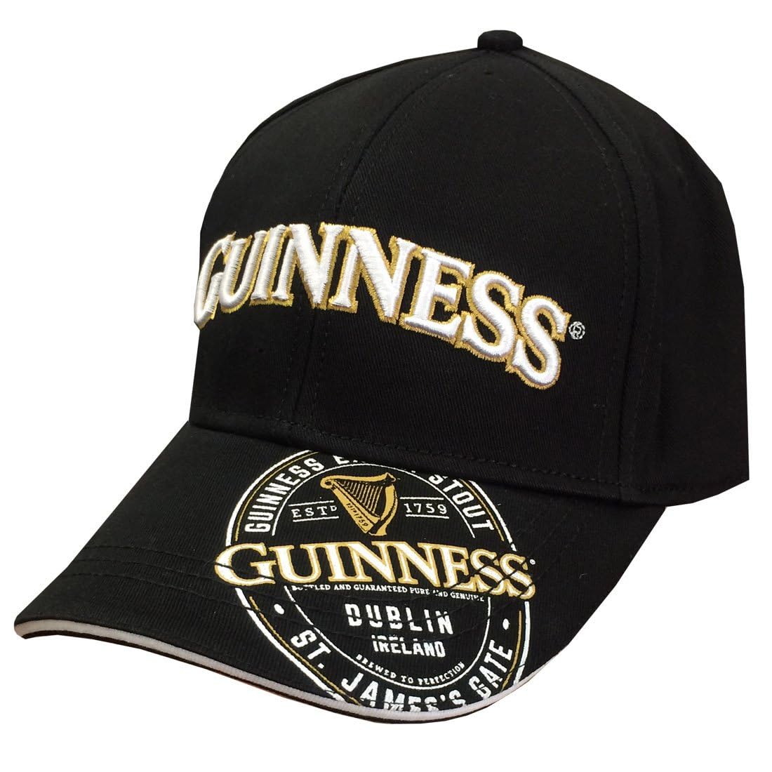 Guinness Label Unisex Baseball Cap Black