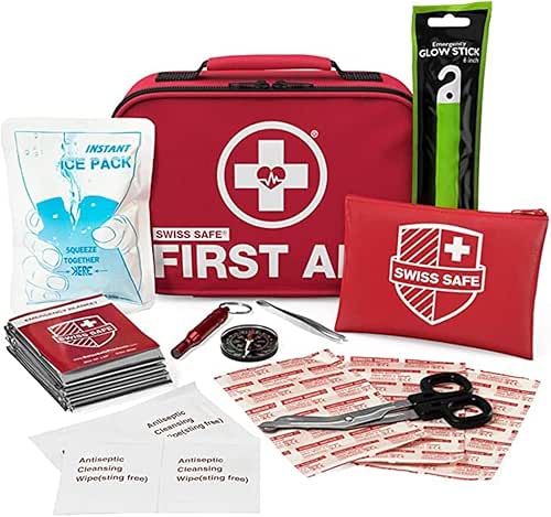 Swiss Safe 2-in-1 First Aid Kit for Car, Travel &
