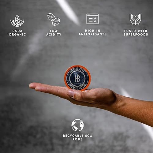 Miniatura 2 de Healthy Bean - Cápsulas de café bajas en ácido, infusión de superalimentos, USDA, café orgánico bajo en ácido, cápsulas de café sin moho, limpio,