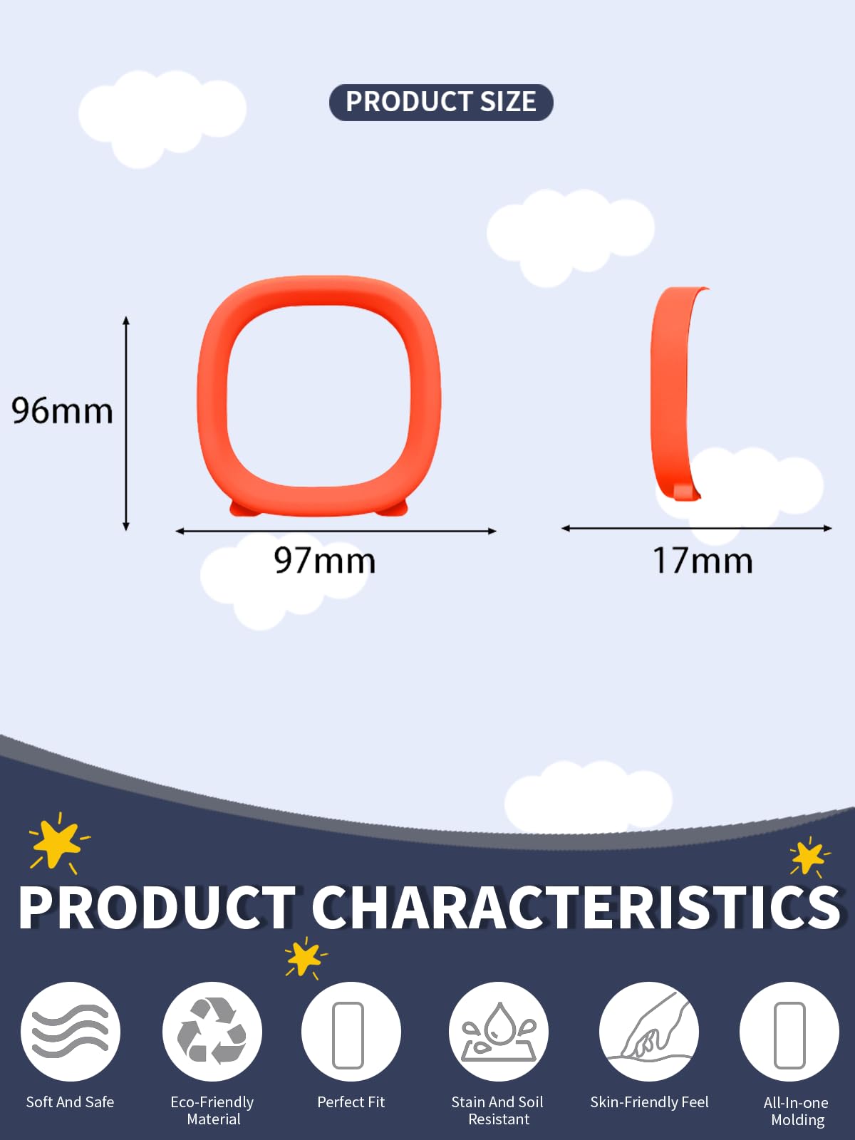 Etui ochronne do Xiaomi Sound Party Bluetooth Speaker, yystao silikonowe etui kompatybilne z Xiaomi Sound Party, odporne na uderzenia, pyłoszczelne, wytrzymałe, pomarańczowe