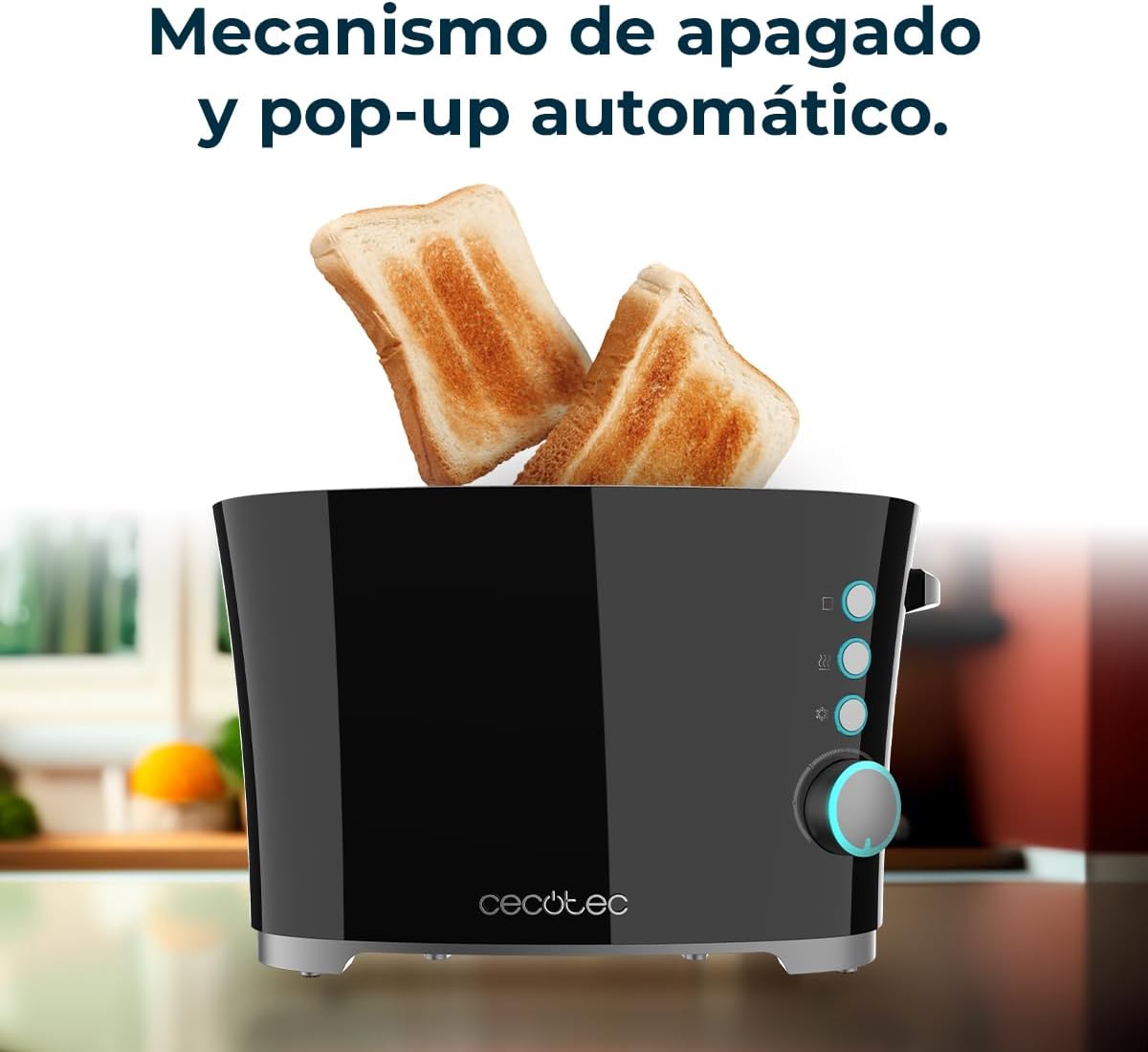 Toaster with automatic shut-off and pop-up mechanism