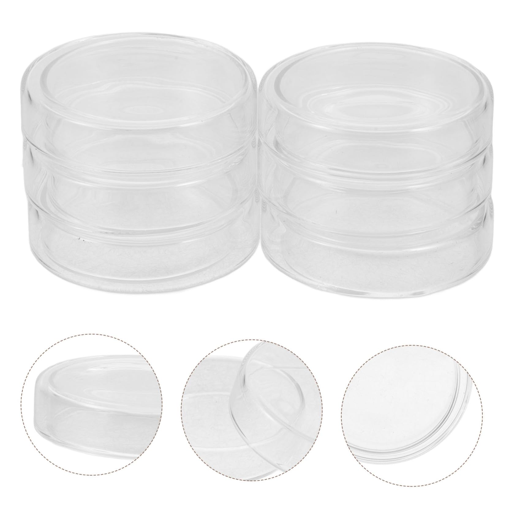 Ciieeo 6pezzi Piastra di Petri in Vetro per Laboratorio Piastra di Coltura Trasparente con Coperchio Resistente alle Alte Temperature Riutilizzabile per Esperimenti e Ricerche Cellulari