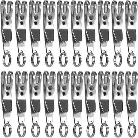 20Pcs Keychain Suspension Clip EDC Quickdraw Pocket Clip