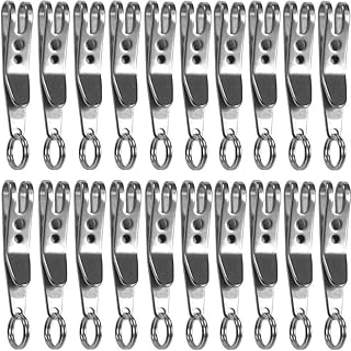 20pcs Suspension Clip Stainless Steel Keychain Pocket Clip Holder Portable EDC Quickdraw Tool