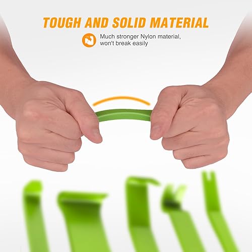 Miniatura 134 de GOOACC Kit de herramientas de eliminación de molduras automáticas de 9 piezas, kit de herramientas antiarañazos para el audio del automóvil, kit