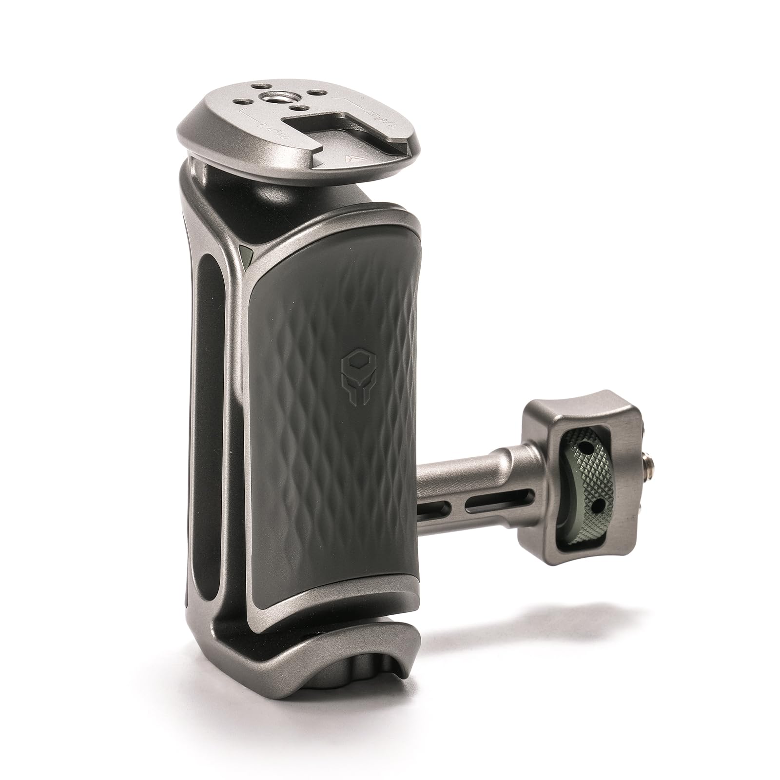 Tilta Xeno Maniglia laterale 1/4″-20 con perni di posizionamento, impugnatura laterale ergonomica per DSLR/Mirorrless fotocamera Rigs e monitor Rigs - Grigio titanio TA-XSH1-TG