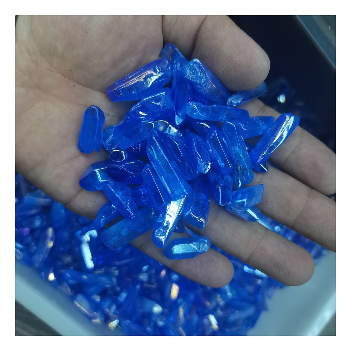 Piedras de cristal de cuarzo natural rojo 50g para decoración del hogar en puntas