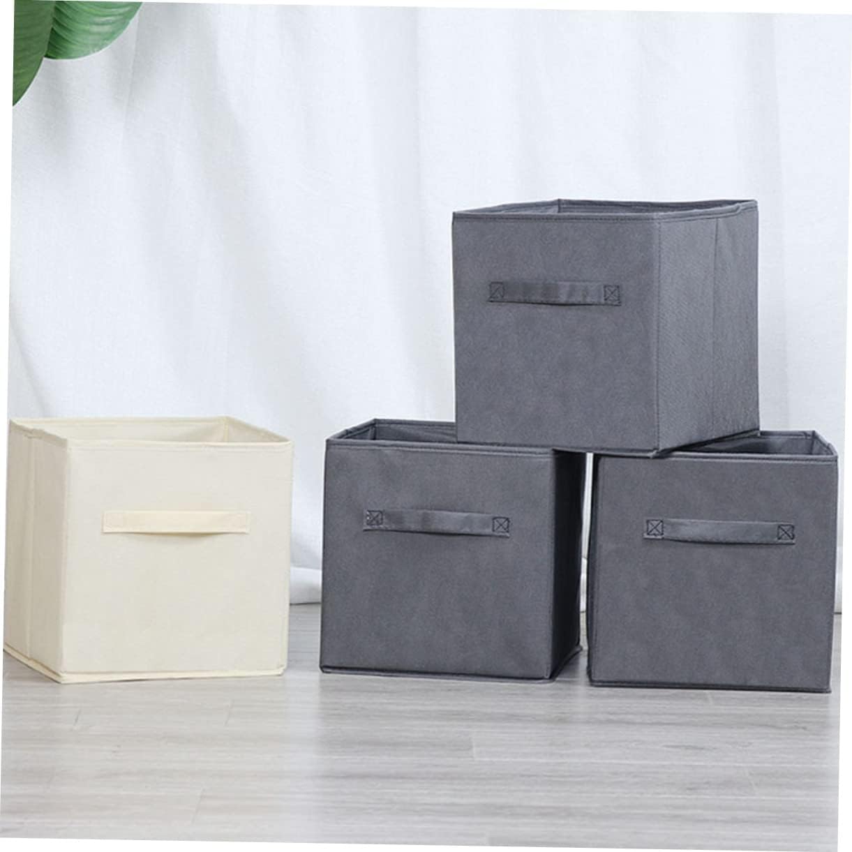 Luxshiny 3Pcs Non Woven Storage Boxes Versatile Sundries Organizer for Office Kitchen and Bedroom and Easy to Clean Storage Case