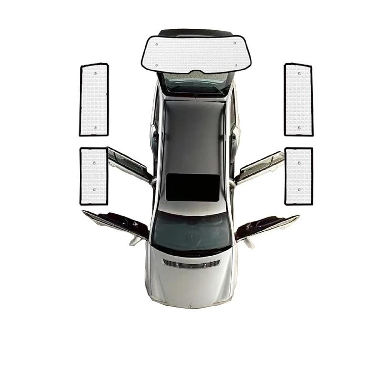 Para VW Para Transporter Para Caravelle Para Multivan Para Doubleback Para T6 Para SWB 2016-2022 Parasoles Accesorios Parasol Coche Magnético(Rear sunshades SWB)