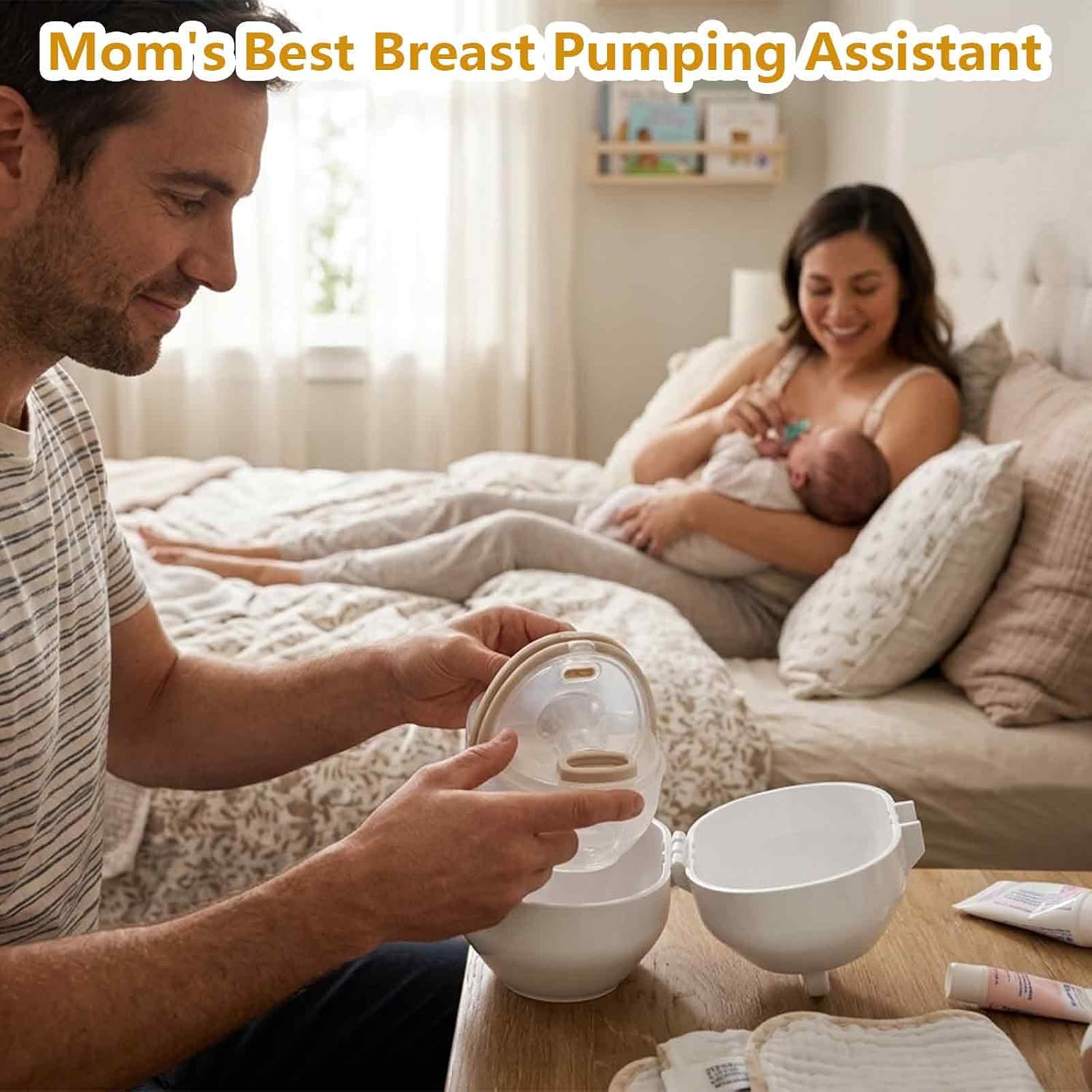 Breast Pump Storage Case Compatible with Eufy S1/S1 Pro/E10/E20, Upright Fridge-Safe Holder with Handle, Portable Carrying Case for Work Travel and Daily Use