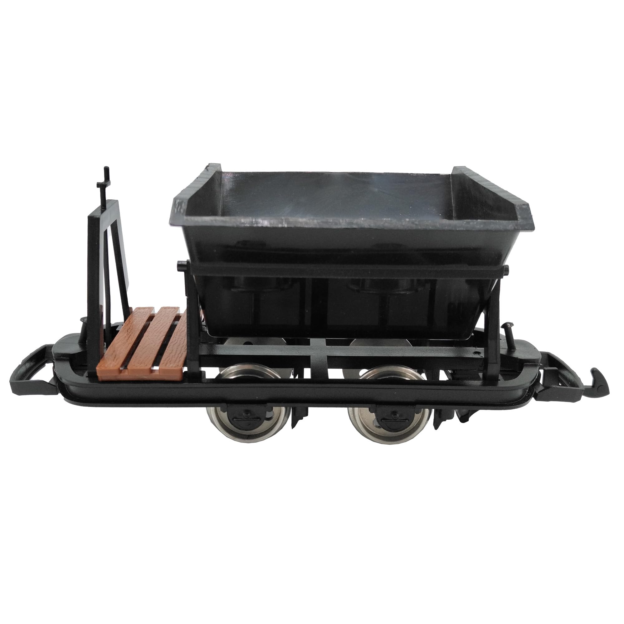 Kipplore mit Bremserbühne schwarz - Grubenhunt Feldbahnwagen - Selbstbauwagen/Bausatzwagen - Gartenbahn Spur G