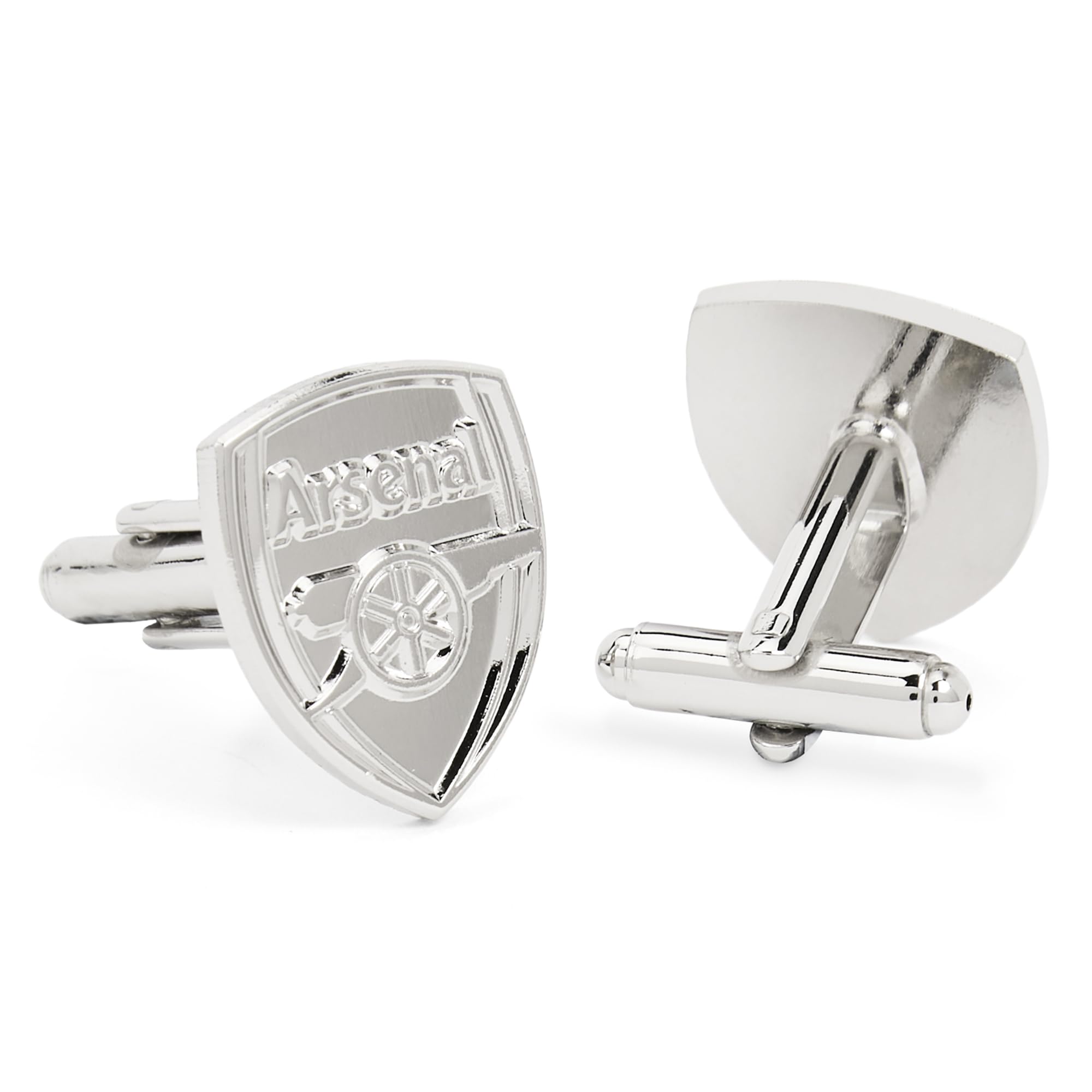 Officially Licensed Arsenal FC Official Silver Plated Crest Cufflinks in Presentation Gift Box -present for any gooners