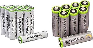 AmazonBasics AA High-Capacity Rechargeable Batteries (8-Pack) Pre-charged - Packaging May Vary & AmazonBasics AAA Rechargeable Batteries (12-Pack) - Packaging May Vary