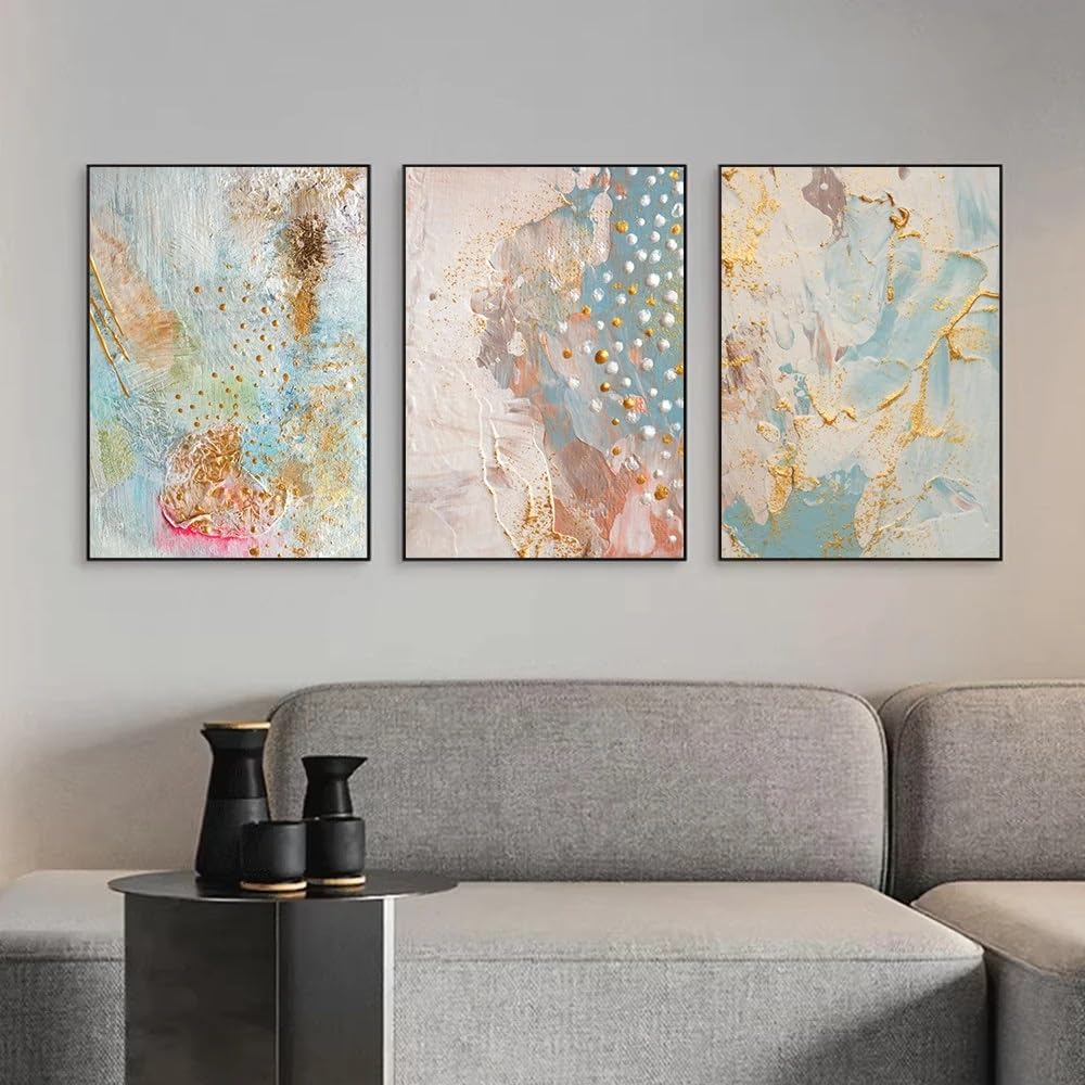 WUHBCZ Canvas Paints-Creamy Texture Color Abstract Modern Art Canvas Print Painting Poster Pictures for Living Room Sofa Background Home Wall Decoration-60 * 80cm/3PCS (No Frame)
