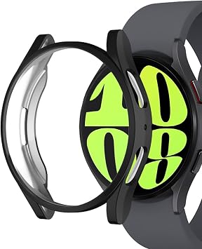 Microsonic Samsung Galaxy Watch 6 Classic 47mm için Kılıf 360 Full Round Soft Silicone Siyah [Galaxy Watch 6 Classic 47mm ile Uyumlu Kılıf - Siyah]