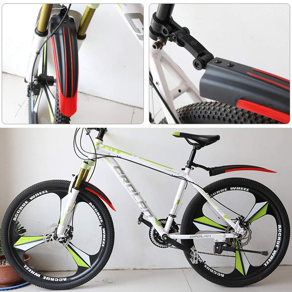 Garde-boue de vélo, garde-boue avant et arrière pour vélo de montagne 2 garde-boue avant arrière pour vélo de montagne pour 50,8 à 66 cm
